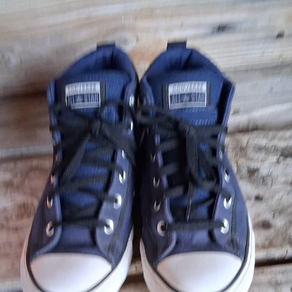 Converse Navy and Black High-Top Sneakers - Picture 7 of 16